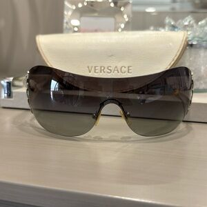 Versace sunglasses white with silver accents used like new